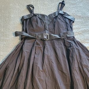 Tripp A line Black dress with belt. size 0 TORRID